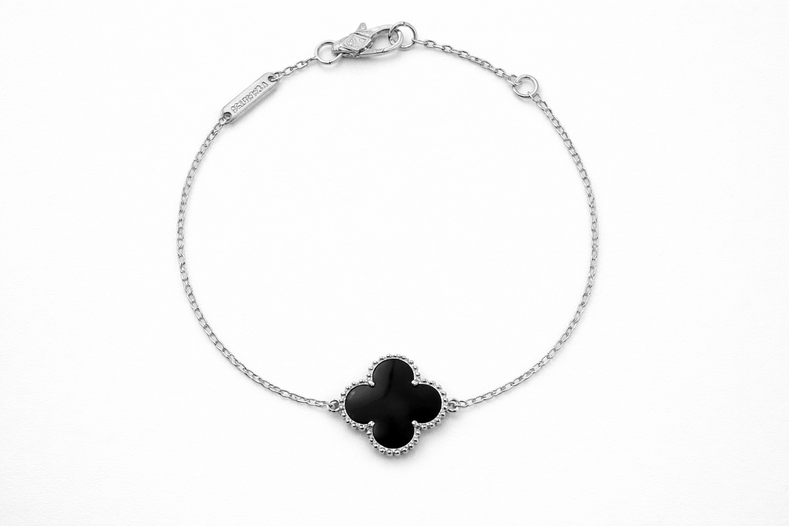 Pulsera VCA Sweet Alhambra 1:1 Silver Onyx.