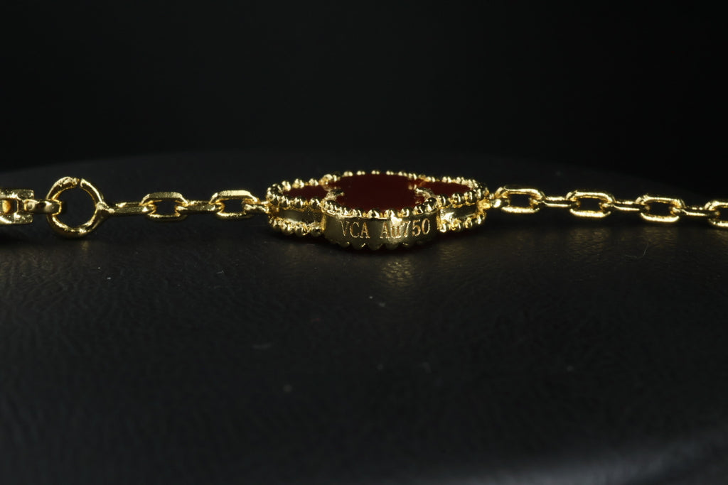 Collar VCA Alhambra 10 Motivos - Gold Cornalina Diamonds.