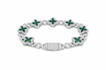 Pulsera Cubana Four Leaf Clover Plata .925. 
