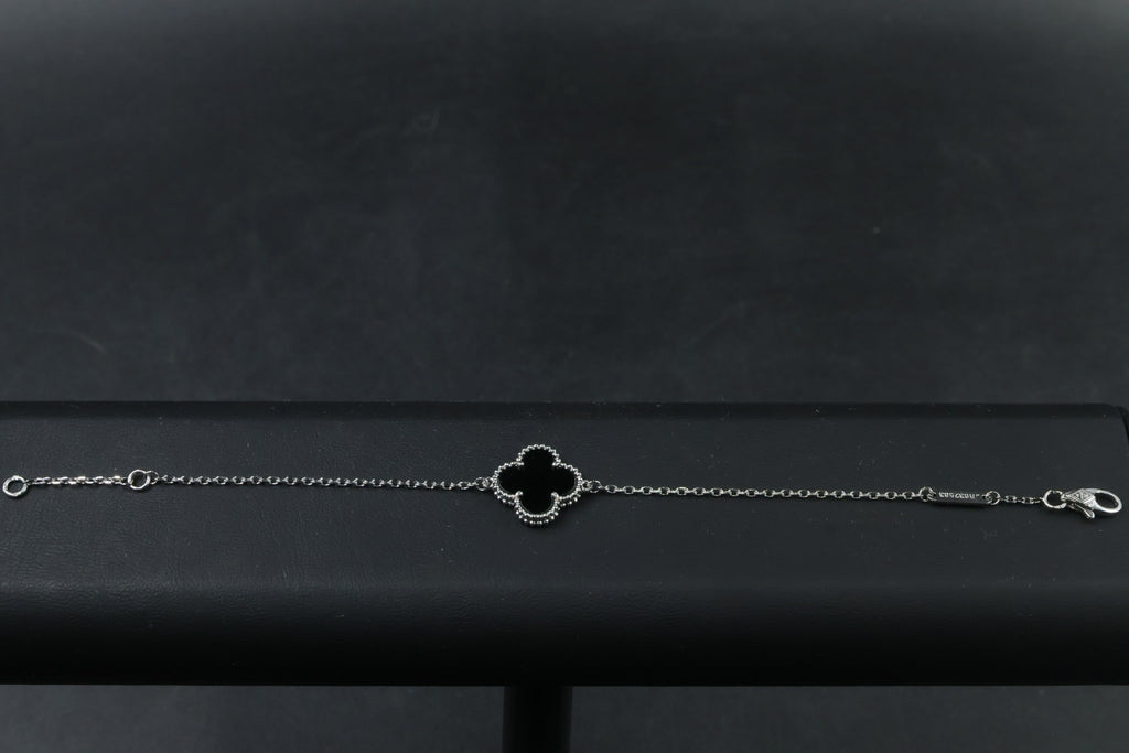 Pulsera VCA Sweet Alhambra 1:1 Silver Onyx.