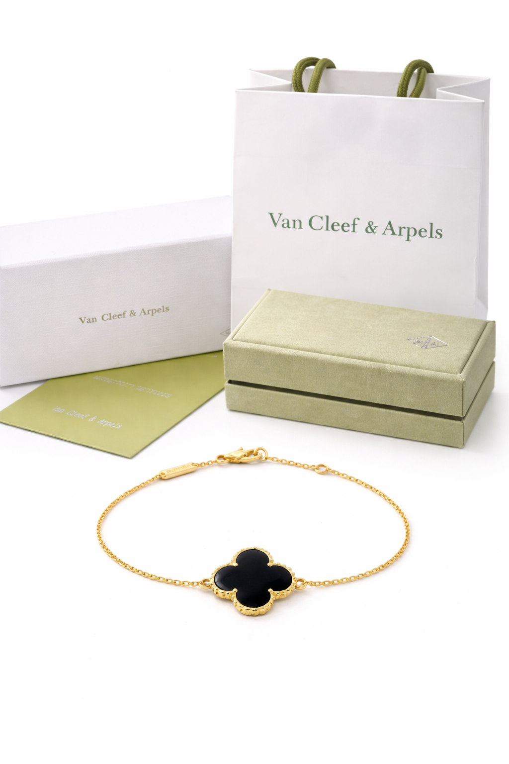 Pulsera VCA Sweet Alhambra 1:1 Gold Onyx.