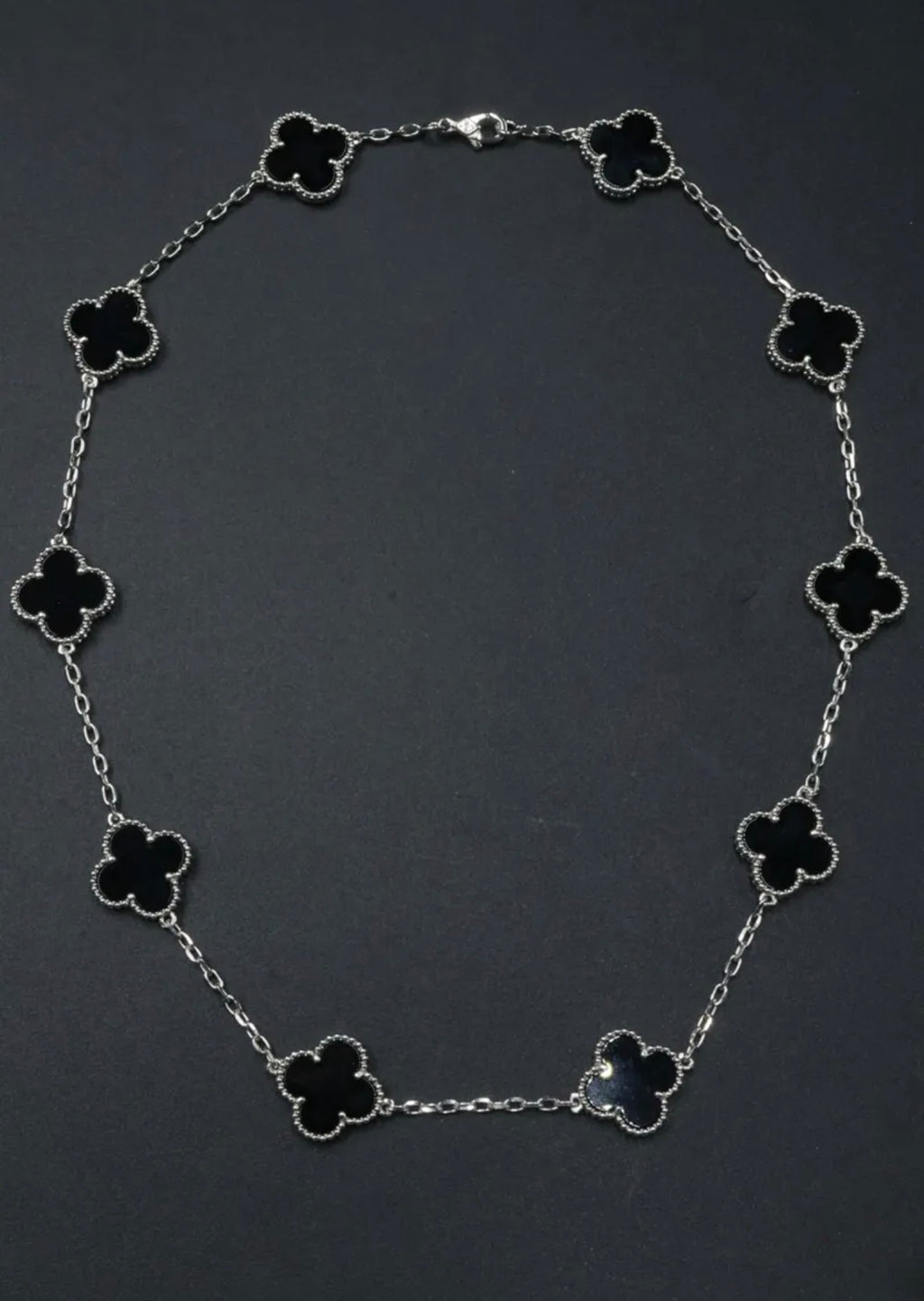 Collar VCA Plata 925 Alhambra 10 Motivos - Onyx.