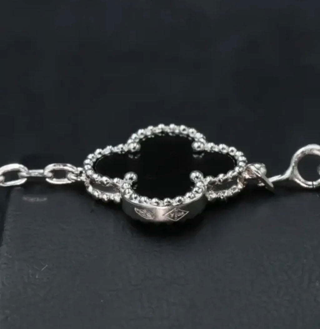 Collar VCA Plata 925 Alhambra 10 Motivos - Onyx.