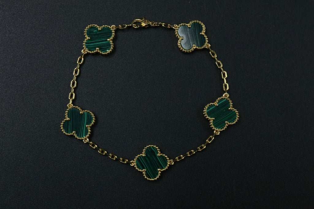 Pulsera VCA Alhambra 1:1 Gold Malaquita