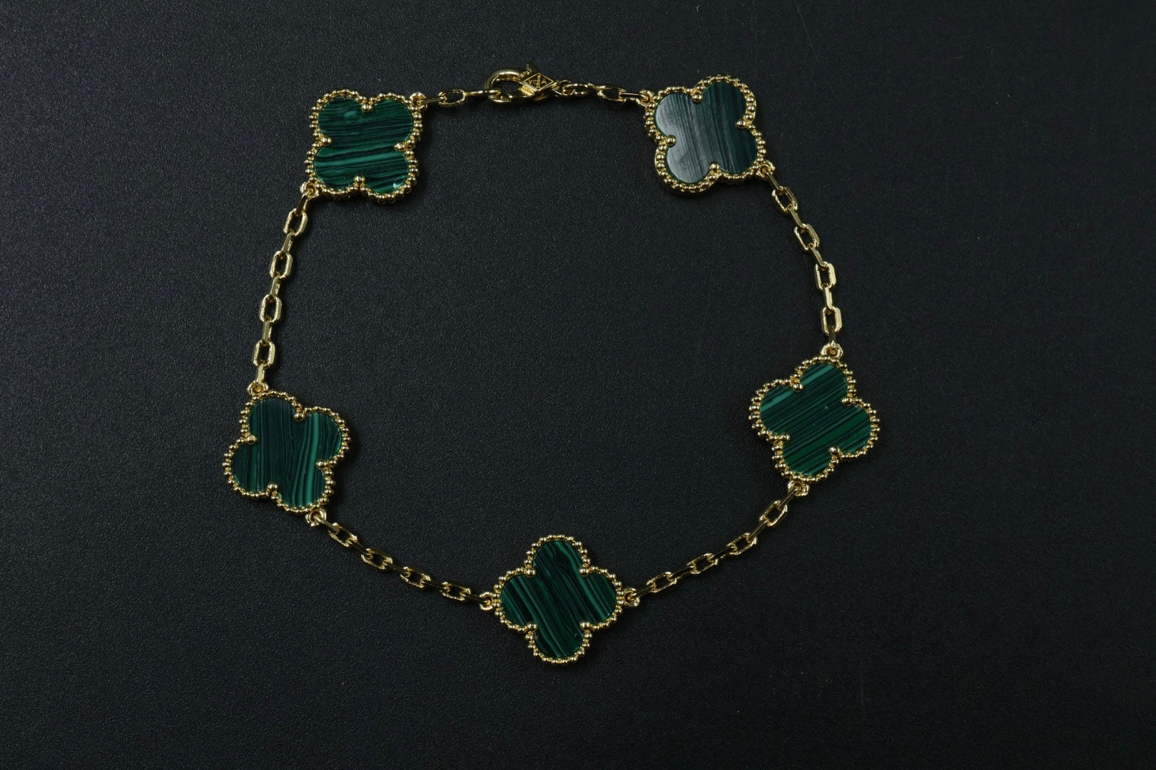Pulsera VCA Alhambra 1:1 Gold Malaquita