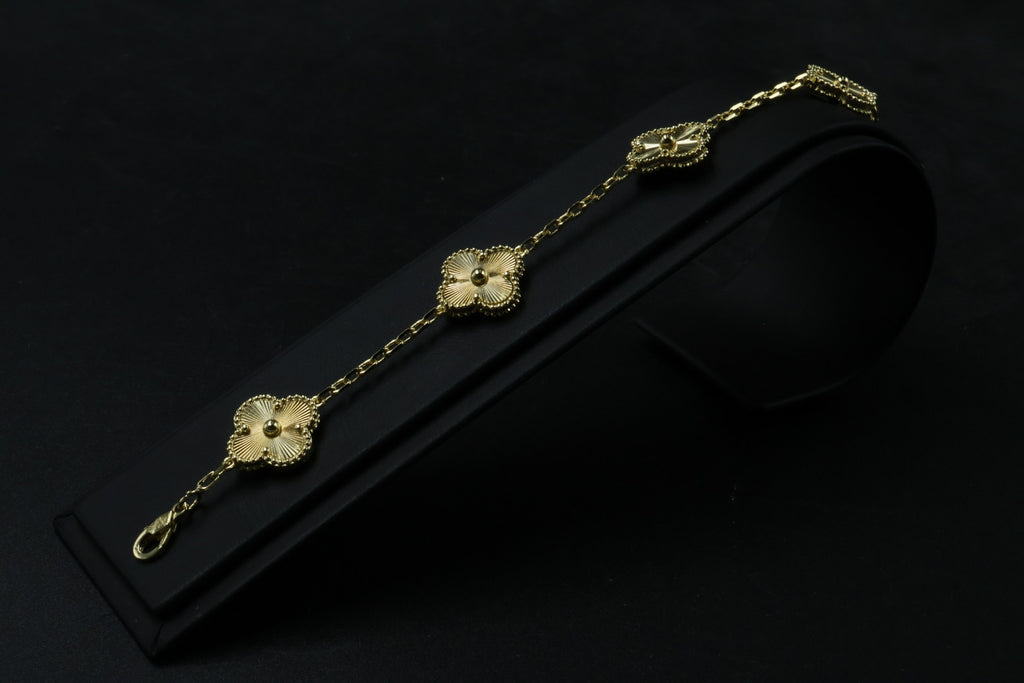 Pulsera VCA Alhambra 1:1 Gold Guilloché