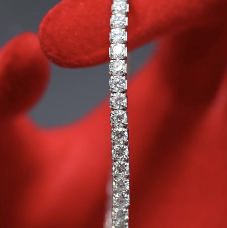 Pulsera Tenis Elástica - Moissanita