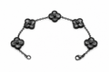 Pulsera Trébol 13 mm Negro - Láser.