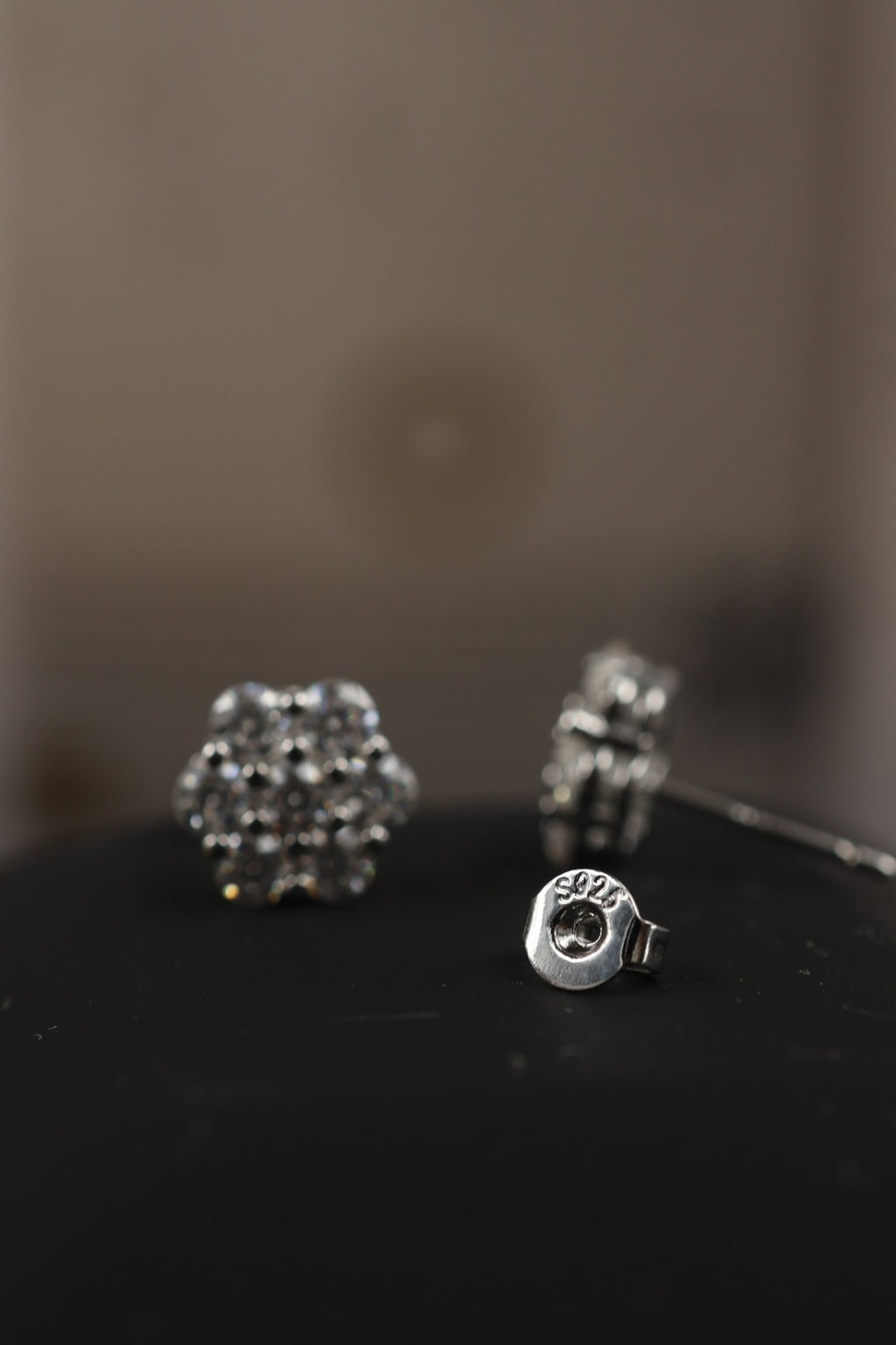 Aretes de Flor Plata 925 - Moissanita