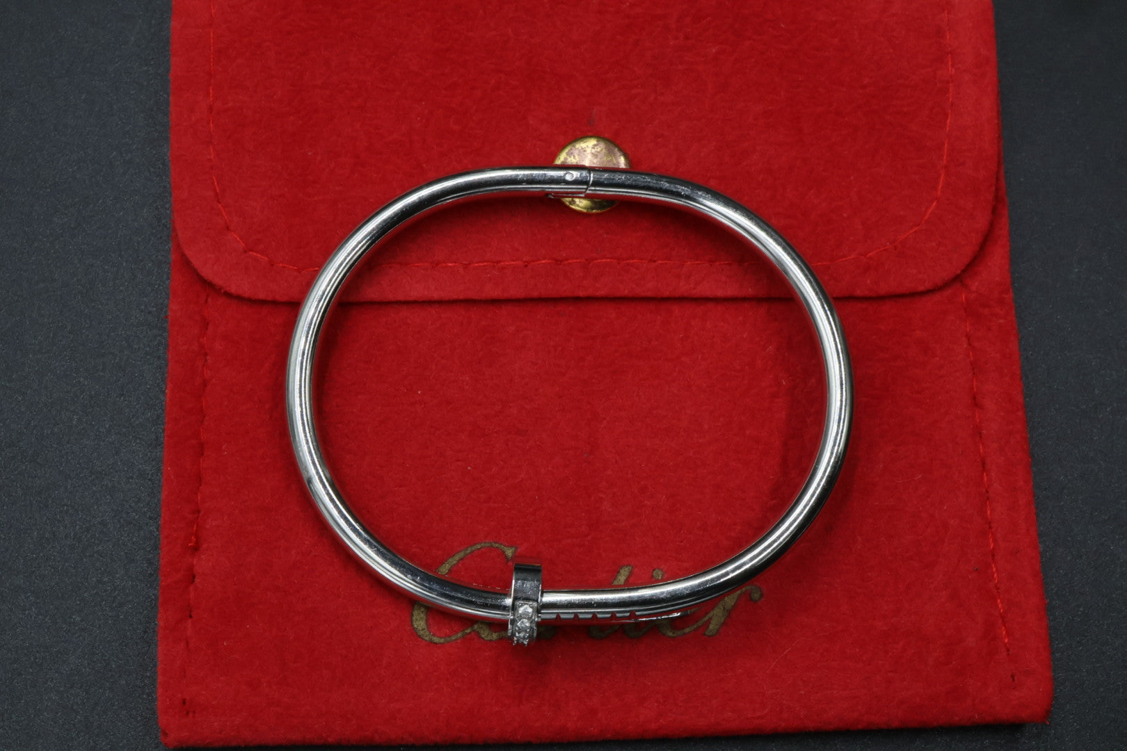 Brazalete Cartier Juste Un Clou Drill - Plateado