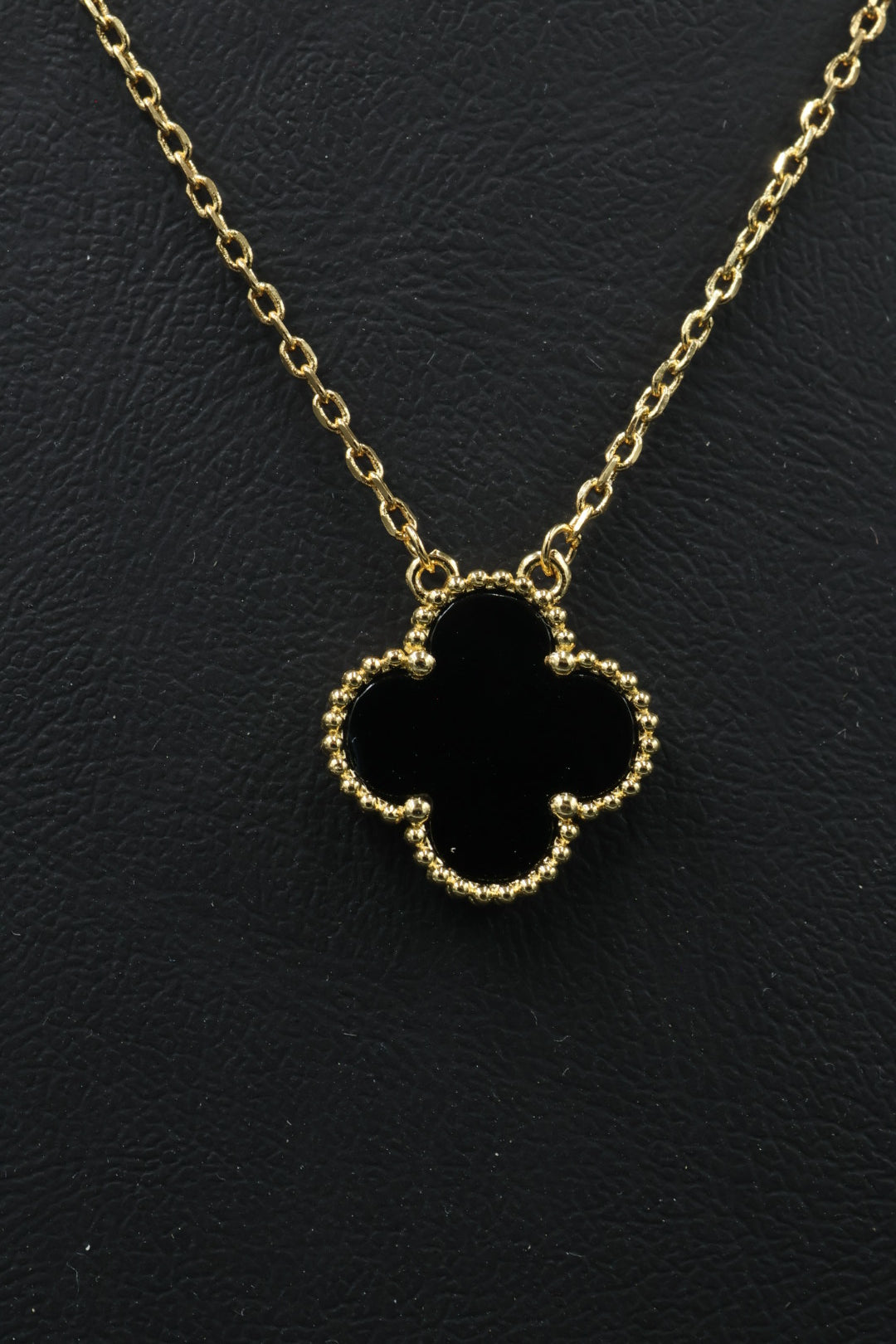 Collar Vintage Alhambra 1:1 Gold Onyx.