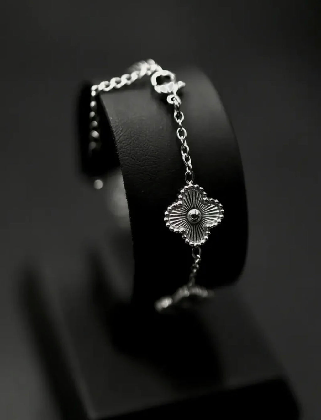 Pulsera Trébol 13 mm Plata - Láser.