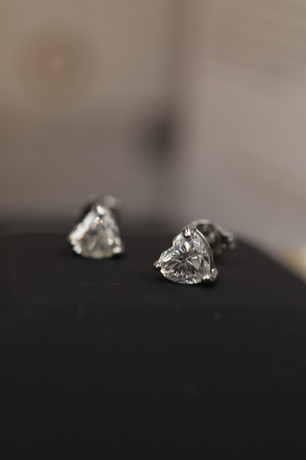 Aretes de Corazón Plata 925 - Moissanita