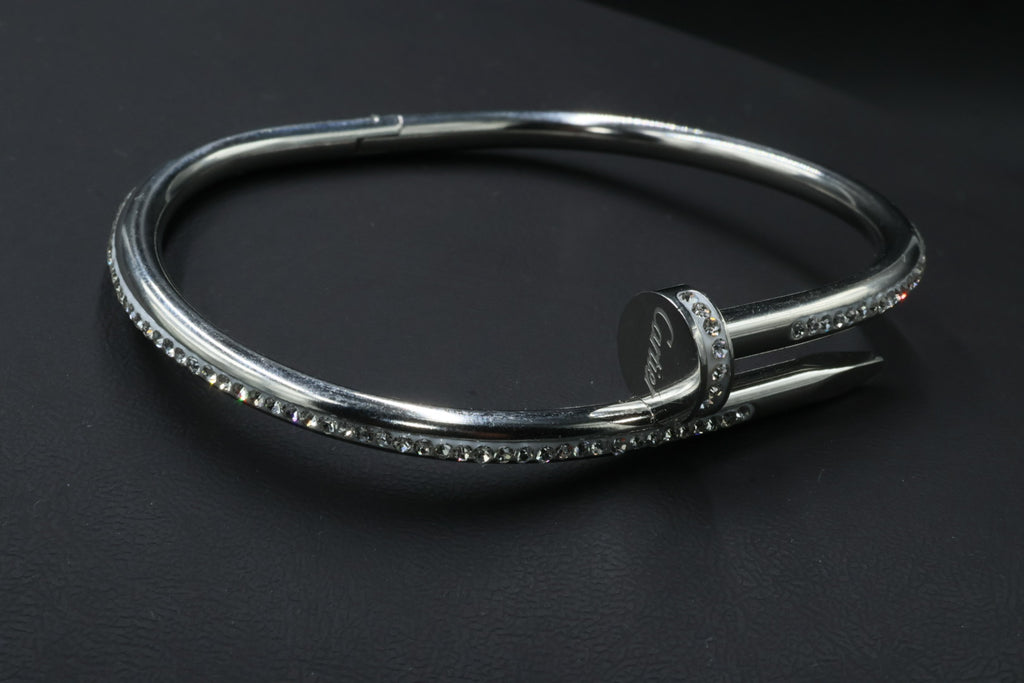 Brazalete Cartier Juste Un Clou Iced - Plateado
