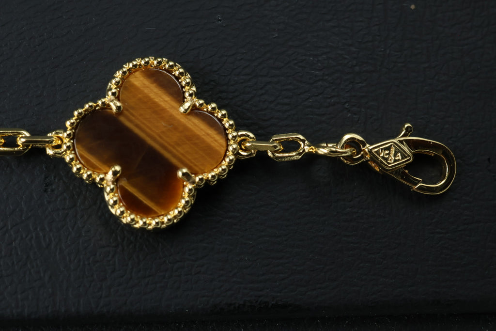 Pulsera VCA Alhambra 1:1 Gold Ojo de Tigre - Diamonds