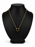 Collar 1 trébol - Dorado / Negro.