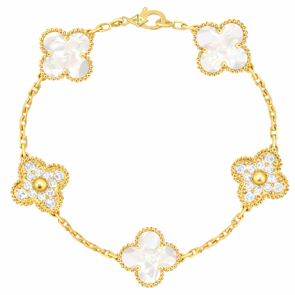 Pulsera VCA Alhambra 1:1 Gold Nácar - Diamonds