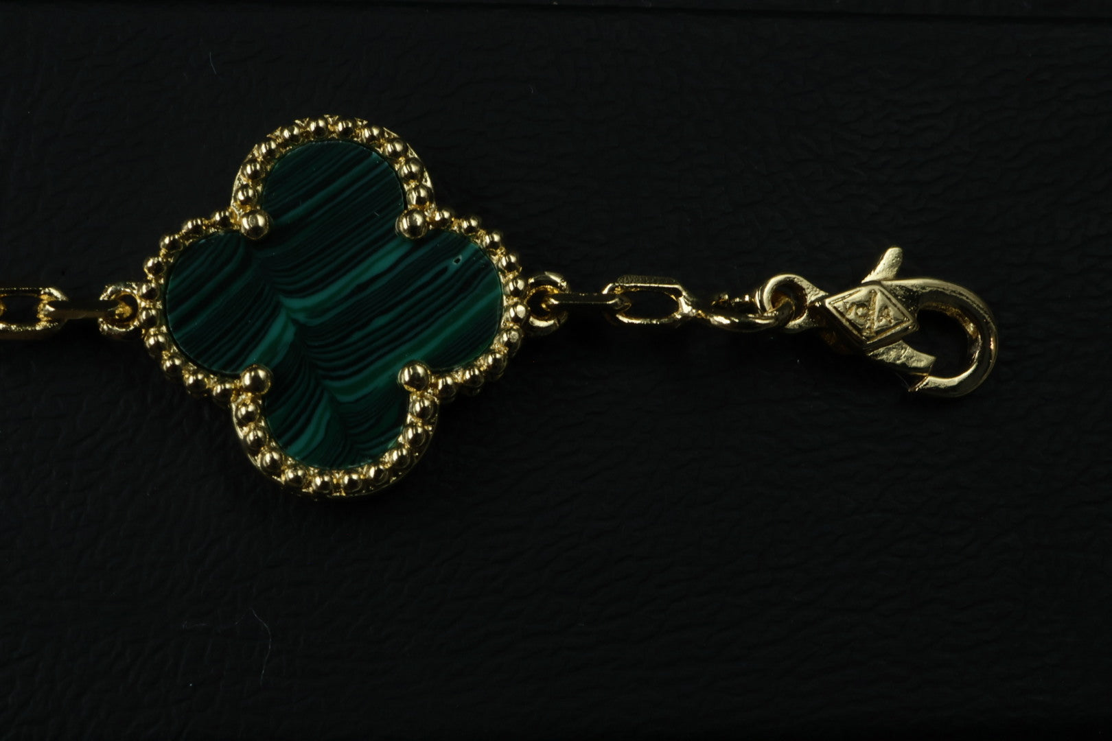 Pulsera VCA Alhambra 1:1 Gold Malaquita - Diamonds