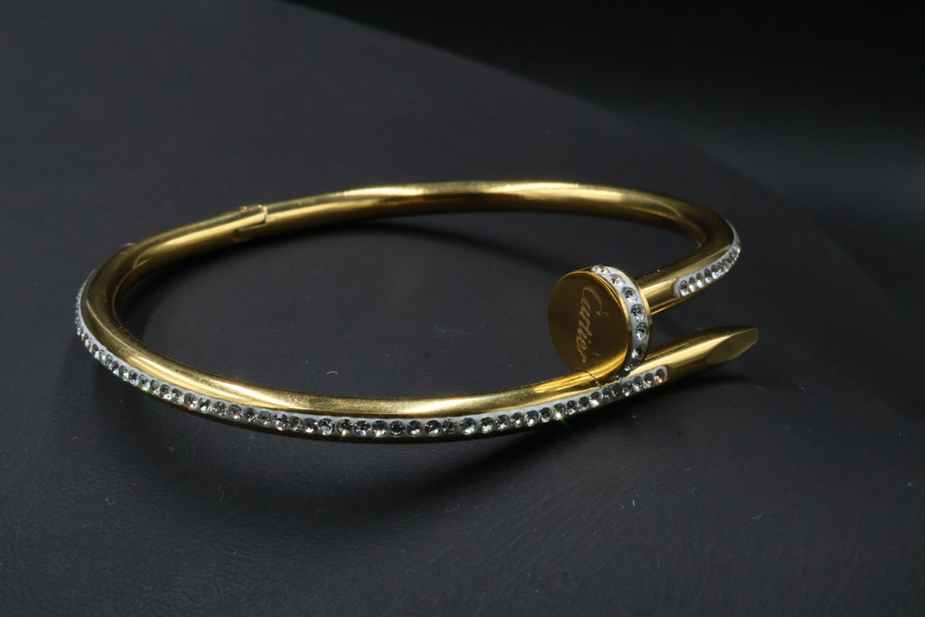 Brazalete Cartier Juste Un Clou Iced - Dorado
