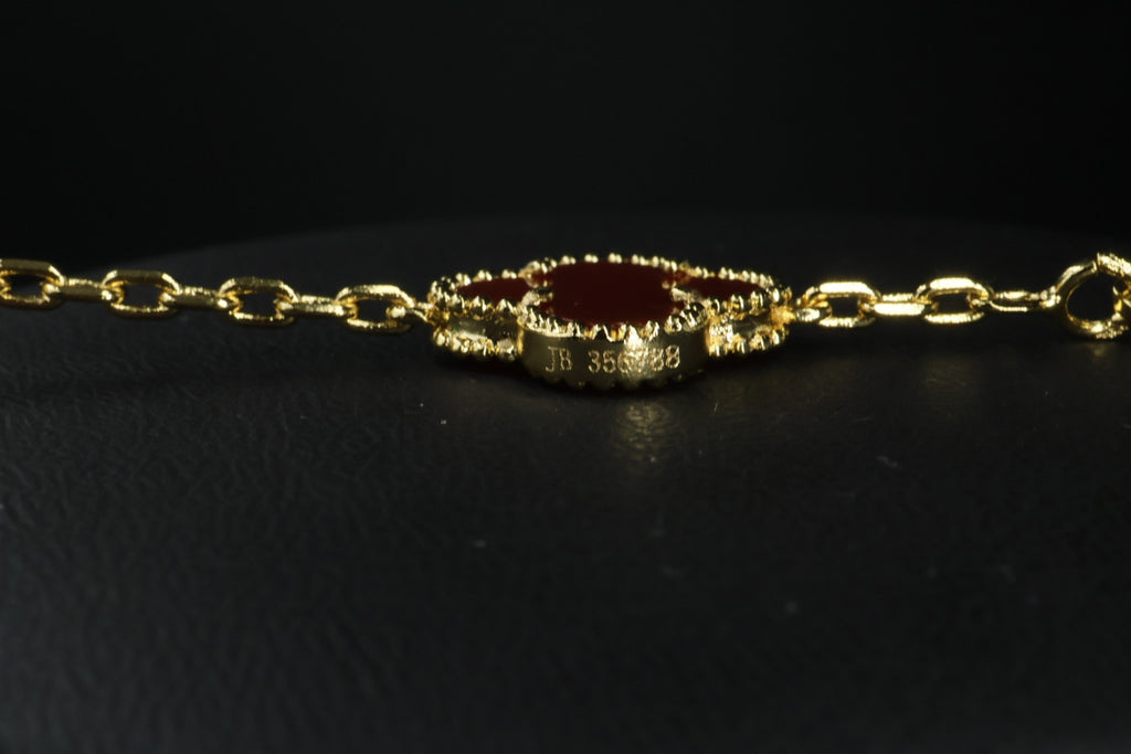 Collar VCA Alhambra 10 Motivos - Gold Cornalina Diamonds.