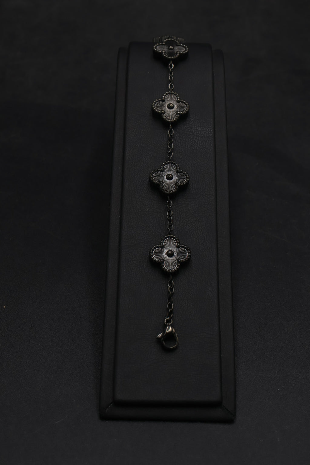 Pulsera Trébol 13 mm Negro - Láser.