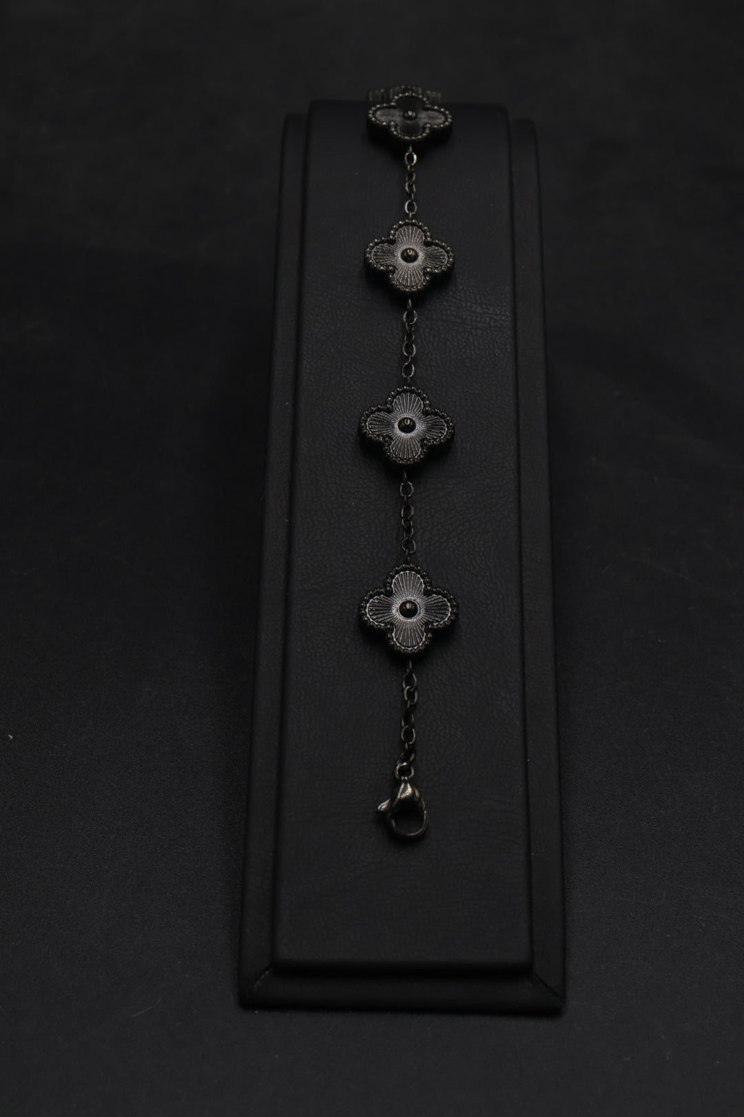 Pulsera Trébol 13 mm Negro - Láser.