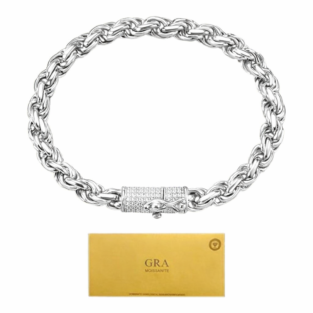 Pulsera Torzal Broche Iced - Moissanita