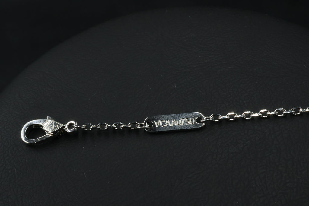 Collar Vintage Alhambra 1:1 Silver Diamonds.
