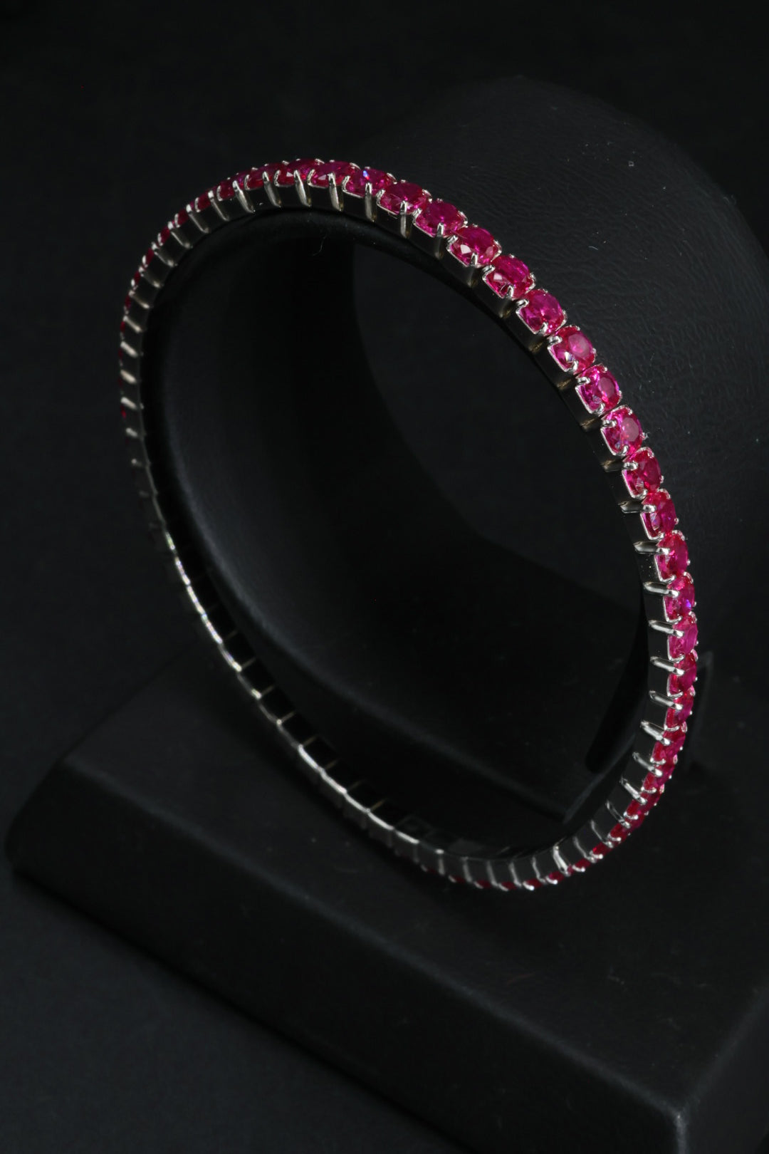 Pulsera Tenis Elástica Rosa Mexicano