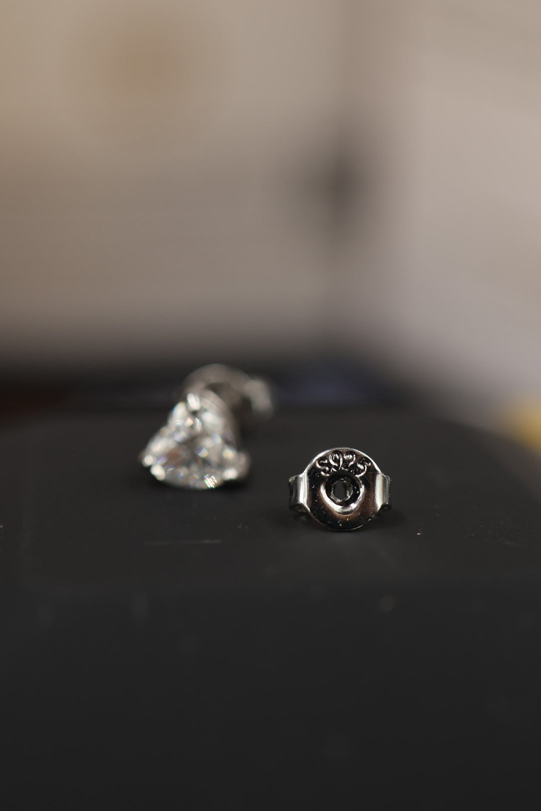 Aretes de Corazón Plata 925 - Moissanita
