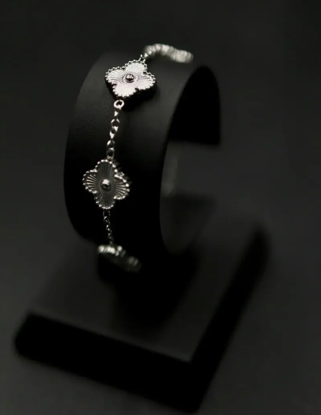 Pulsera Trébol 13 mm Plata - Láser.
