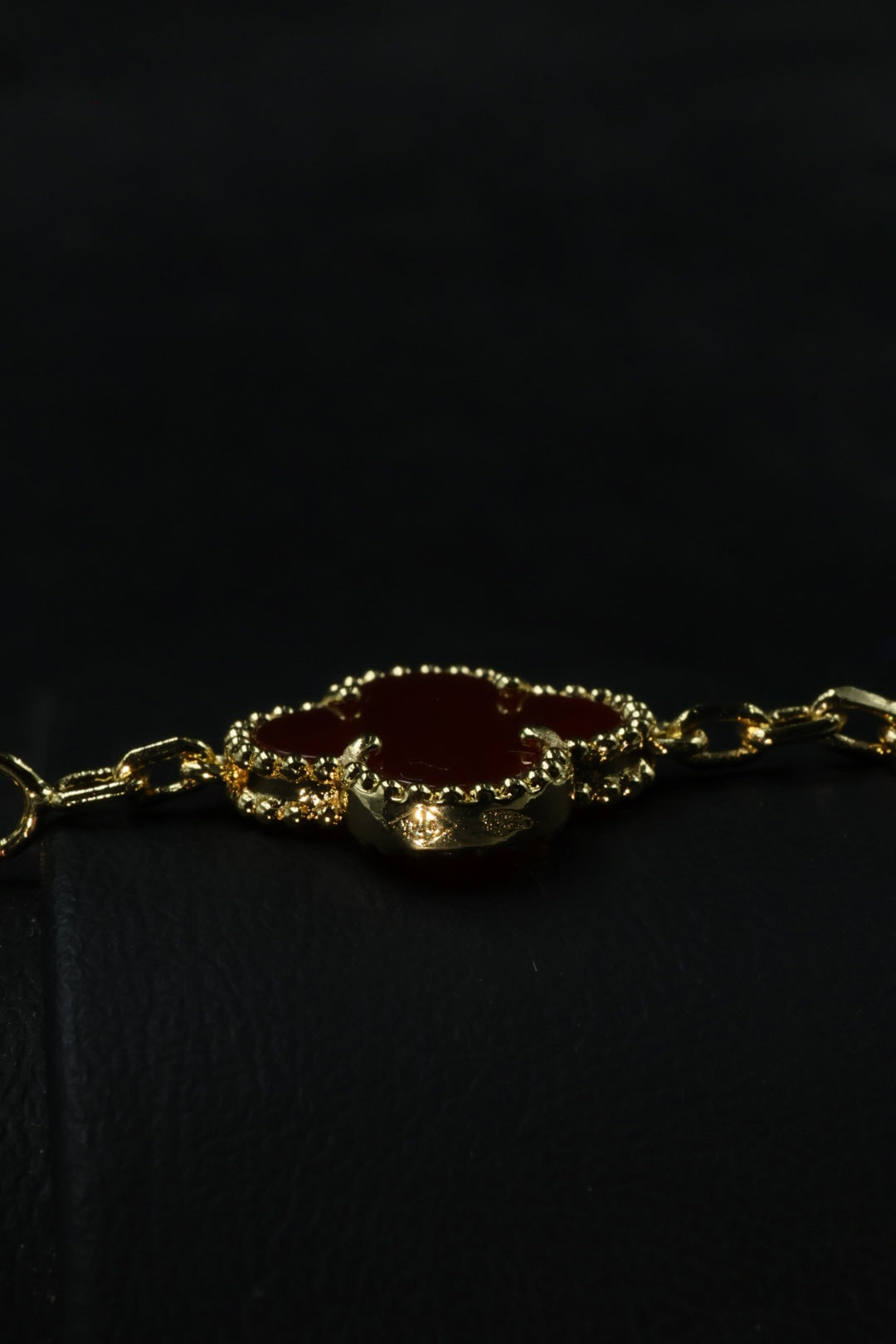 Pulsera VCA Plata .925 1:1 Vintage Alhambra, 5 Cornalina / Gold
