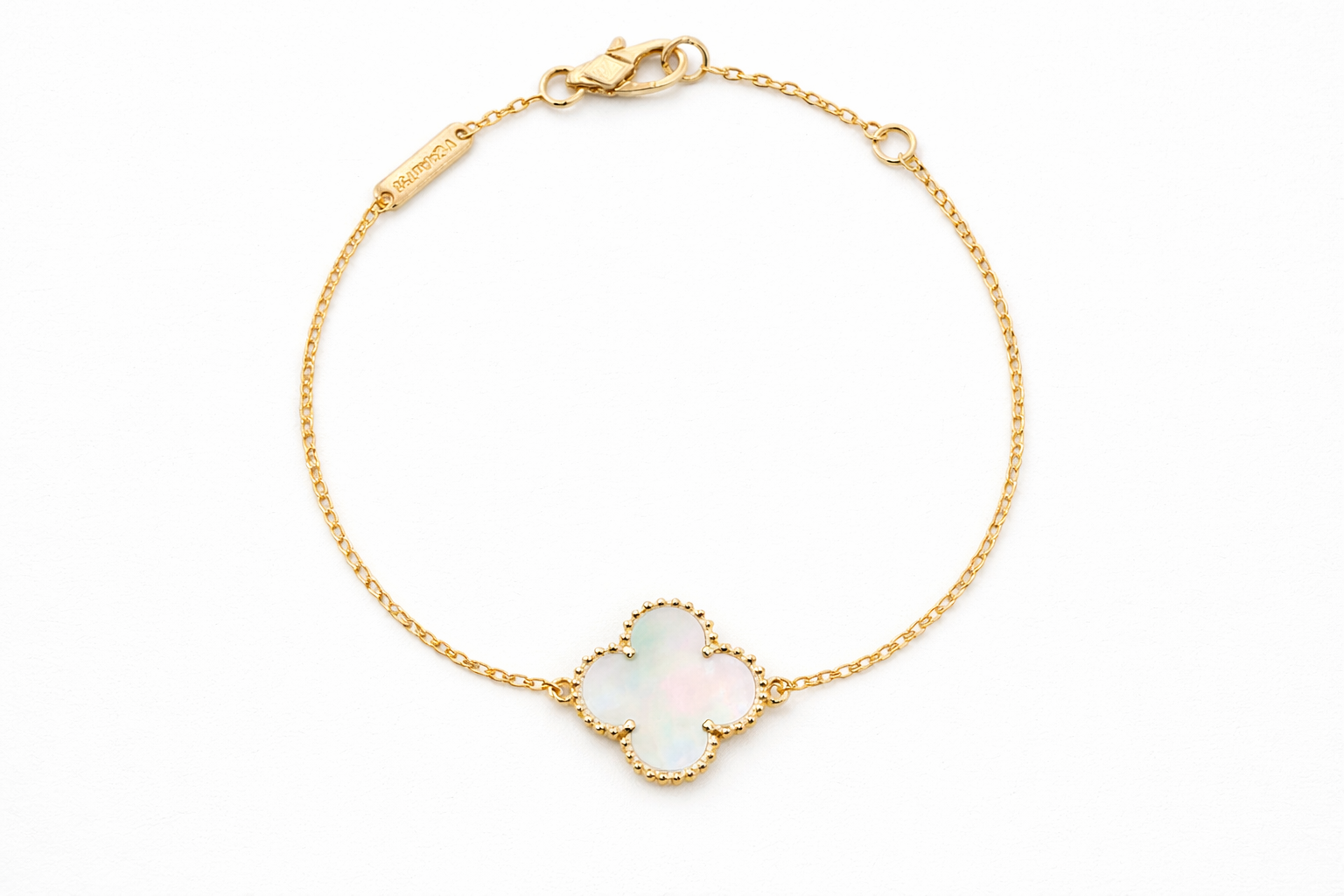 Pulsera VCA Sweet Alhambra 1:1 Gold Nácar.