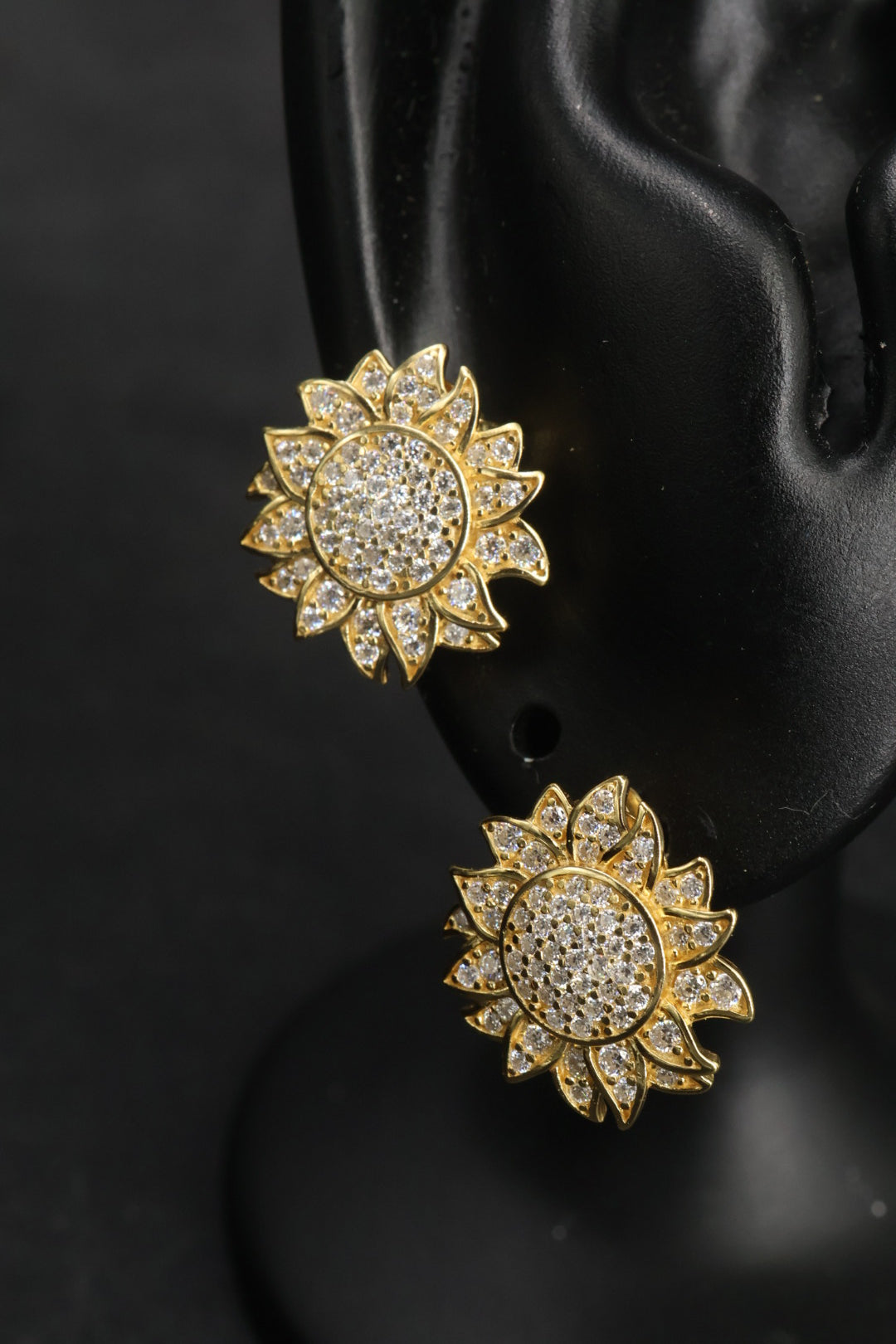 Aretes en Plata 925 Sol Gold - Moissanita.