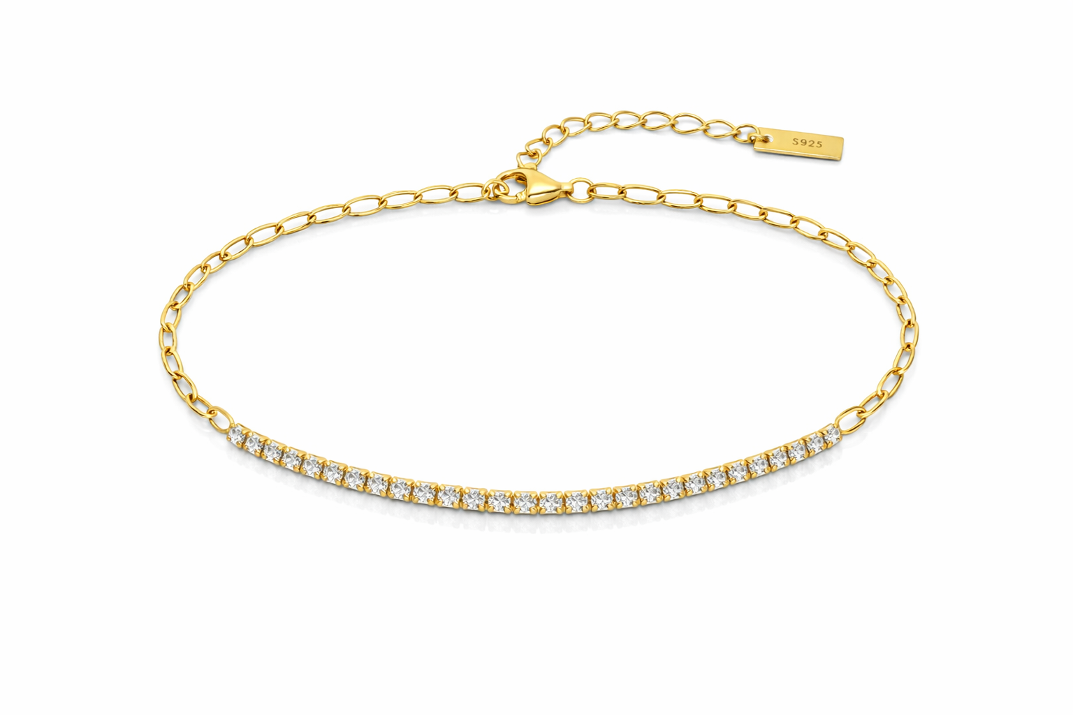 Pulsera Tenis Dorada