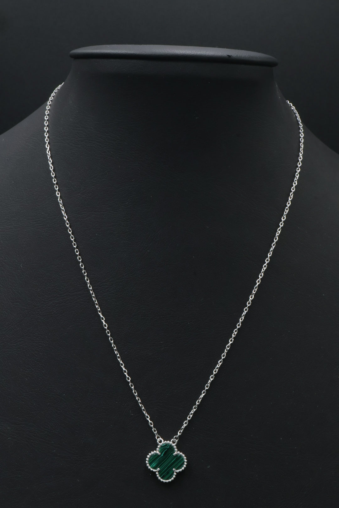Collar Vintage Alhambra 1:1 Silver Malaquita.