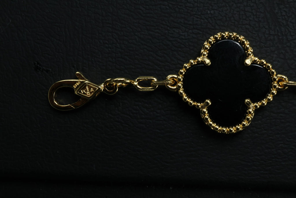 Pulsera VCA Alhambra 1:1 Gold Onyx - Diamonds