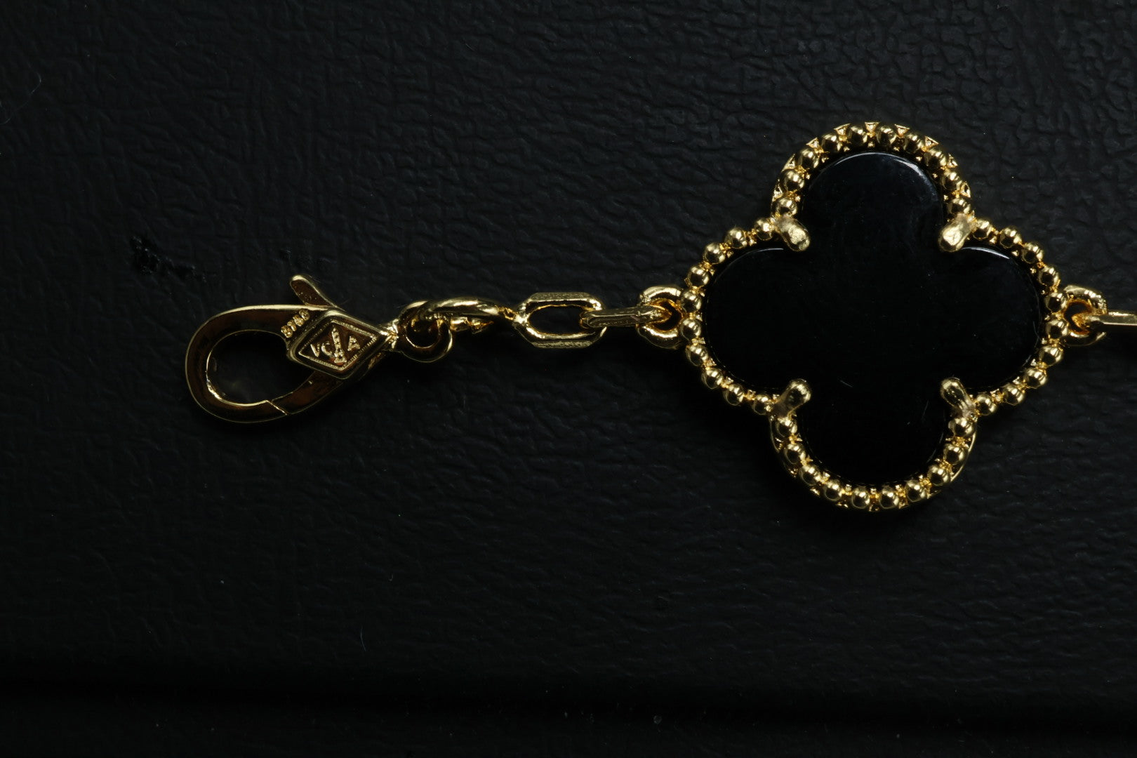 Pulsera VCA Alhambra 1:1 Gold Onyx - Diamonds