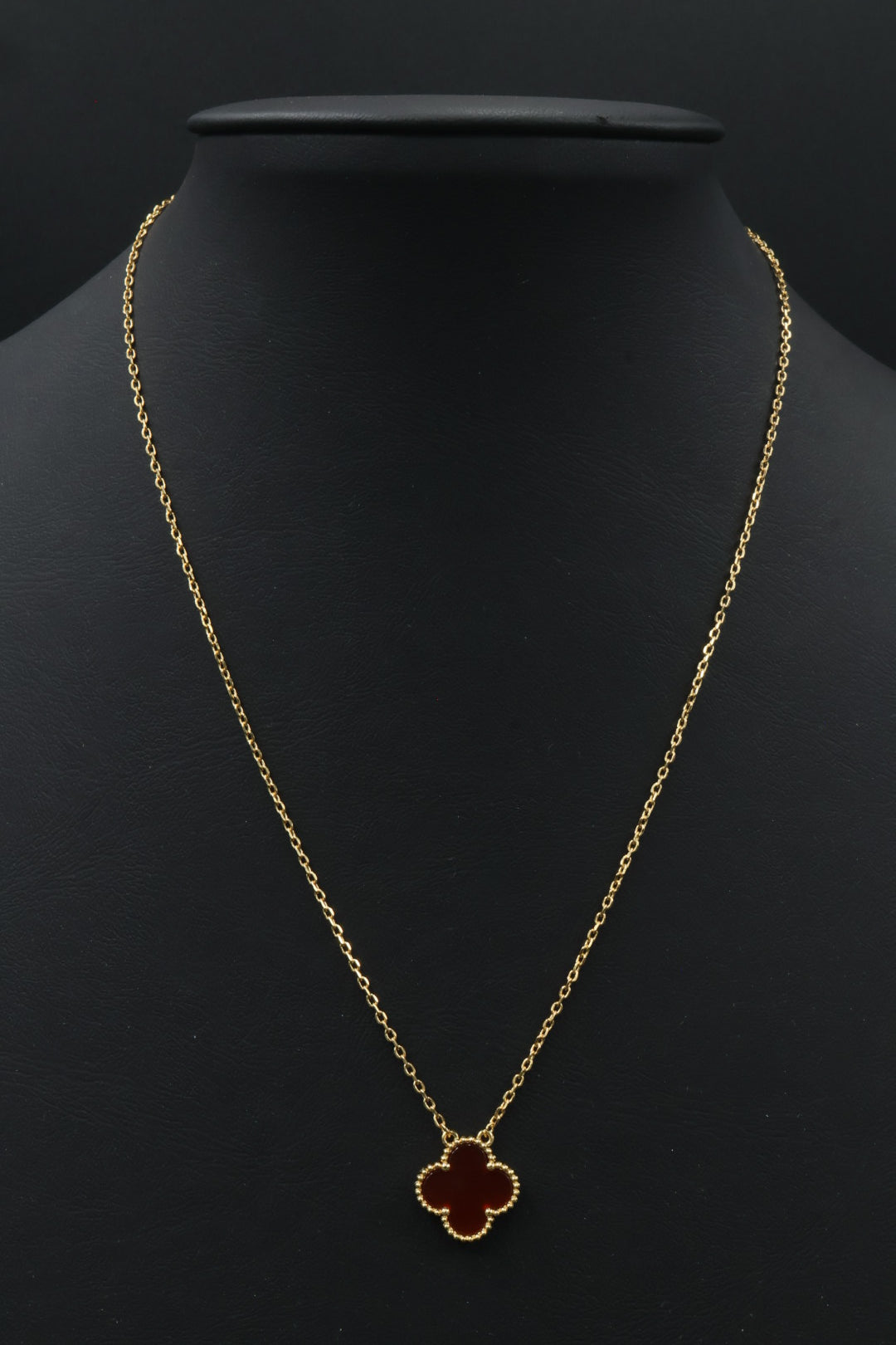 Collar Vintage Alhambra 1:1 Gold Cornalina.