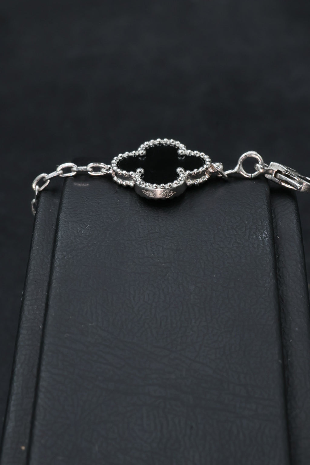 Pulsera VCA Plata .925 1:1 Vintage Alhambra, 5 Motivos Onyx - Diamonds.
