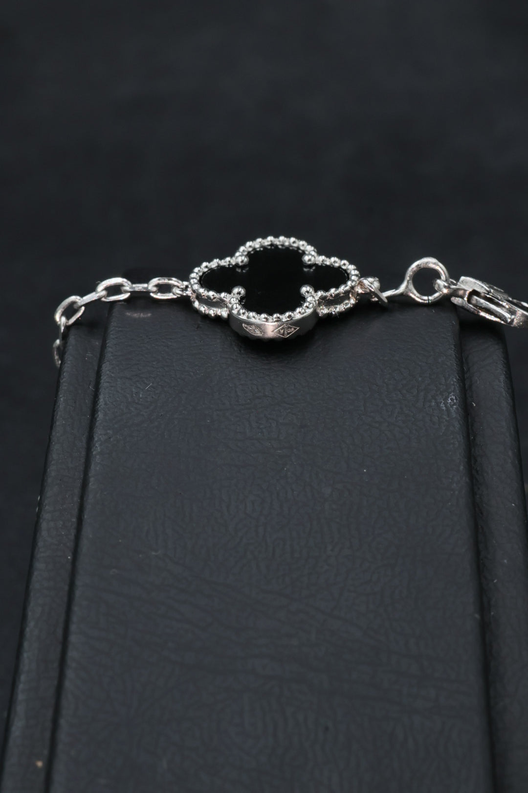 Pulsera VCA Plata .925 1:1 Vintage Alhambra, 5 Motivos Onyx - Diamonds.