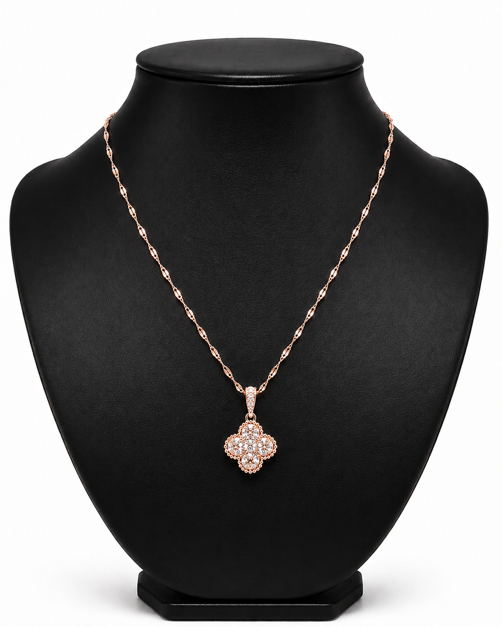 Collar 1 trébol - Rose Gold Zirconias.