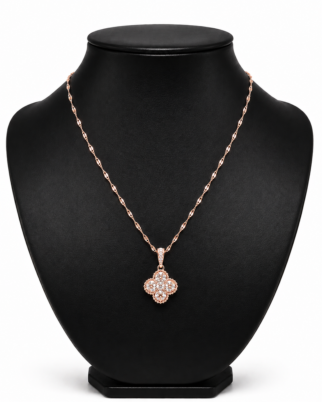 Collar 1 trébol - Rose Gold Zirconias.