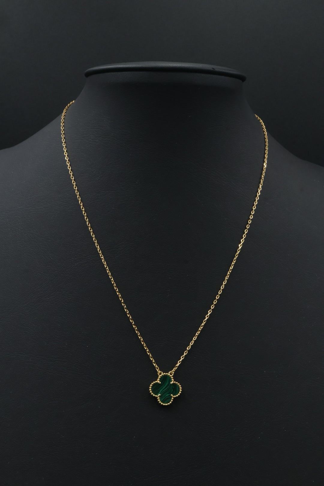 Collar Vintage Alhambra 1:1 Gold Malaquita.
