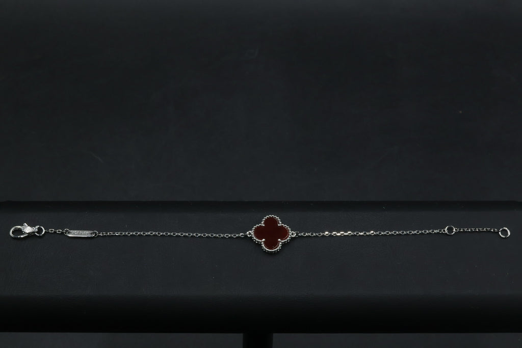 Pulsera VCA Sweet Alhambra 1:1 Silver Cornalina.