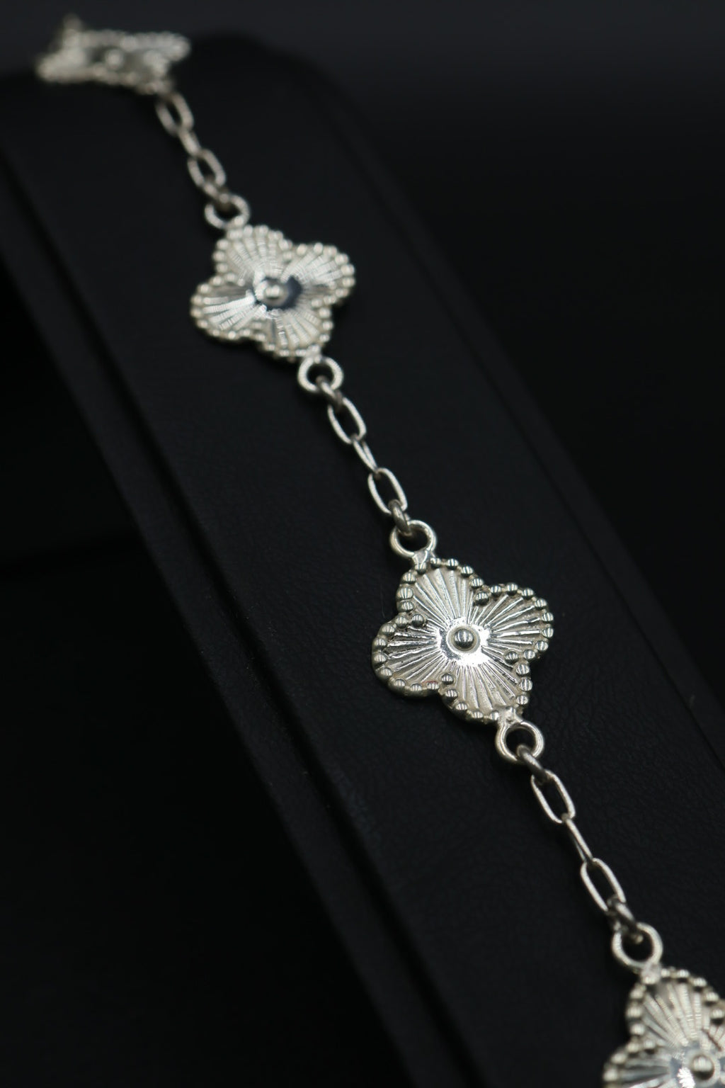 Pulsera Trébol Láser en Plata 9.25 S925