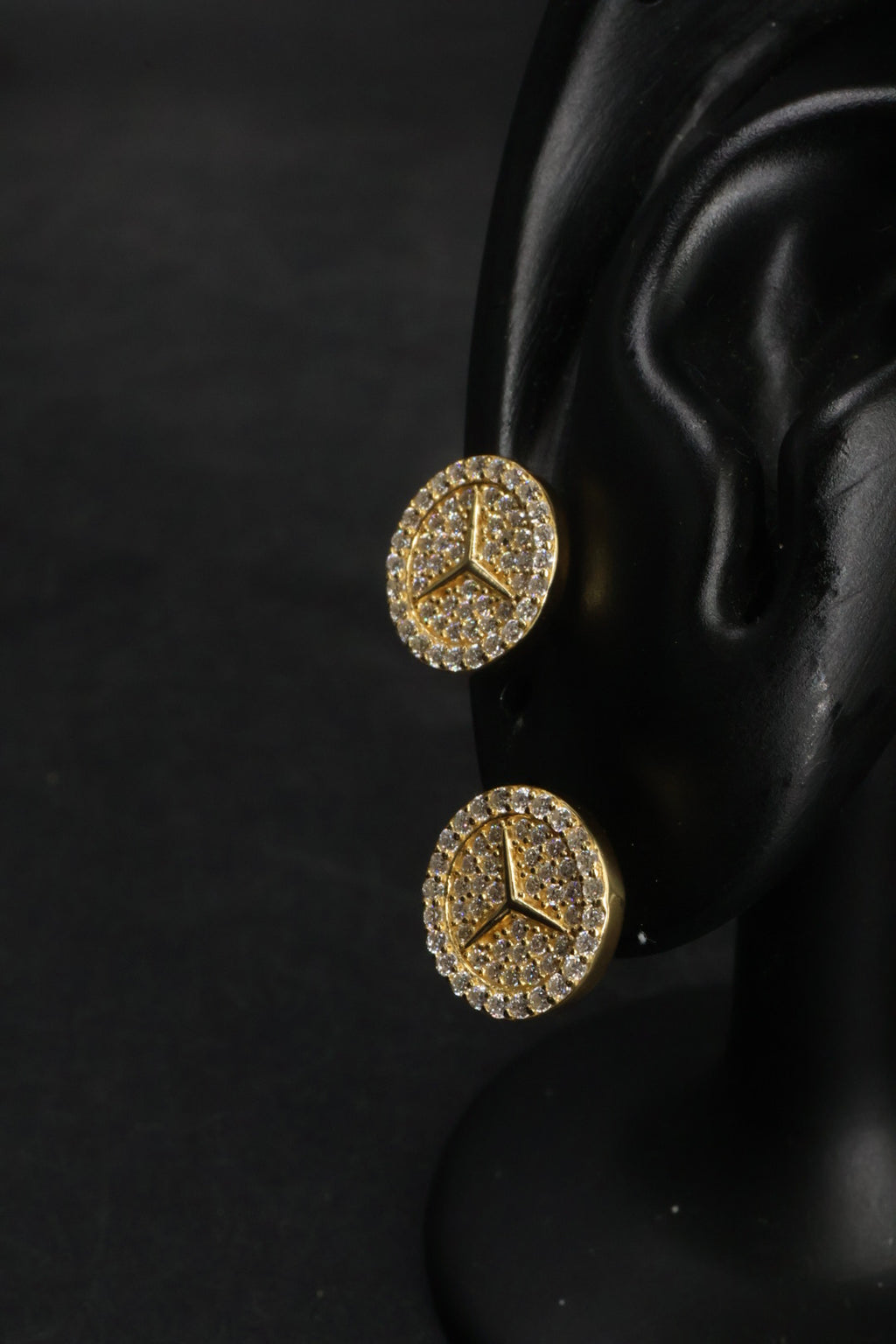 Aretes en Plata 925 Estrella Gold - Moissanita.