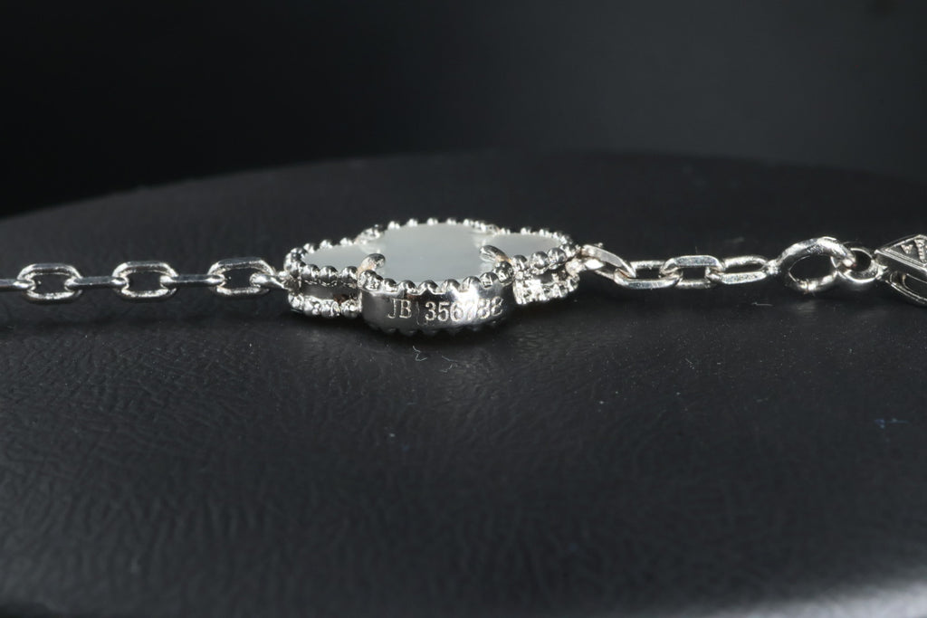 Collar VCA Alhambra 10 Motivos - Silver Nácar Diamonds.