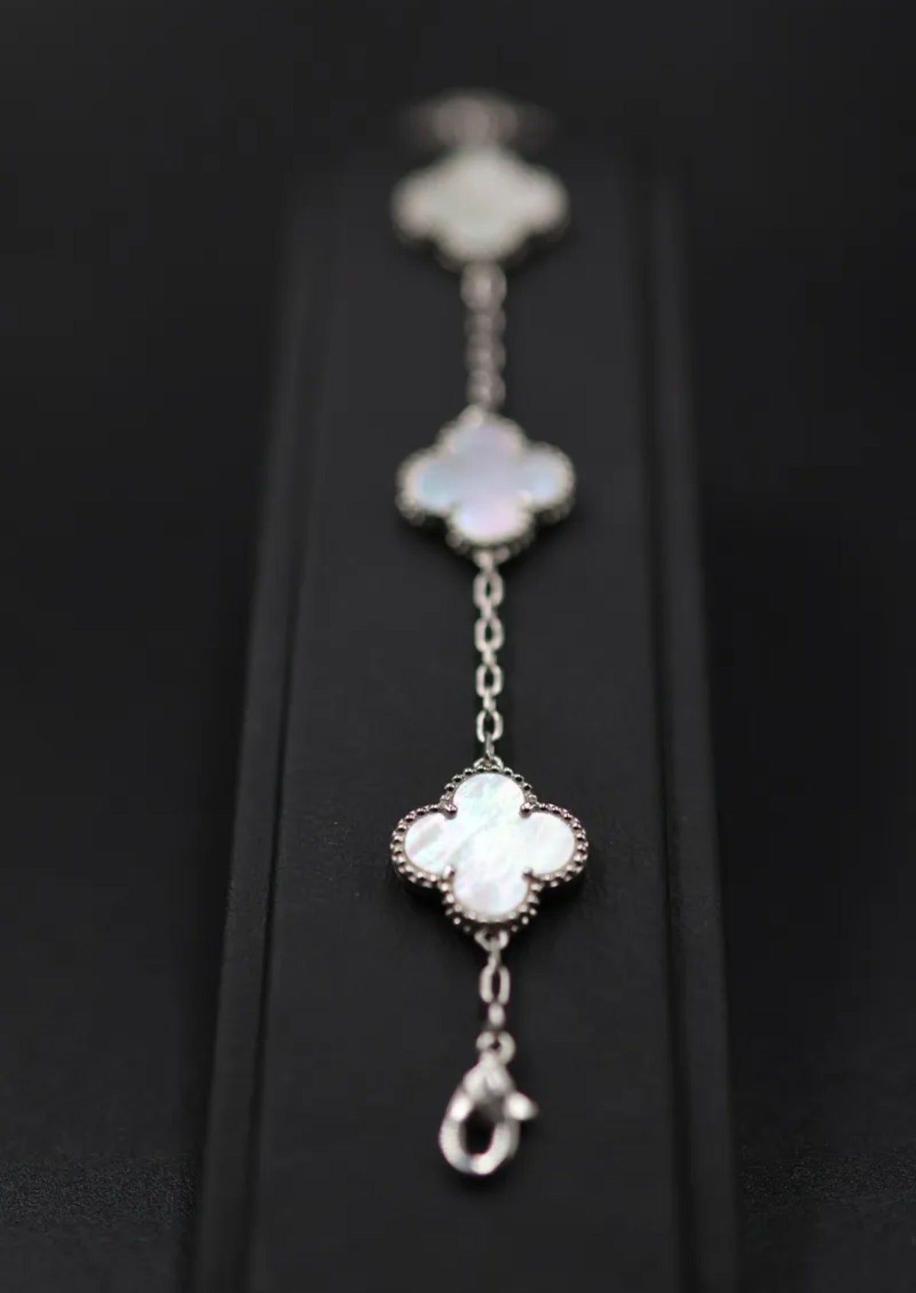Pulsera VCA Plata .925 1:1 Vintage Alhambra, 5 Motivos Nácar