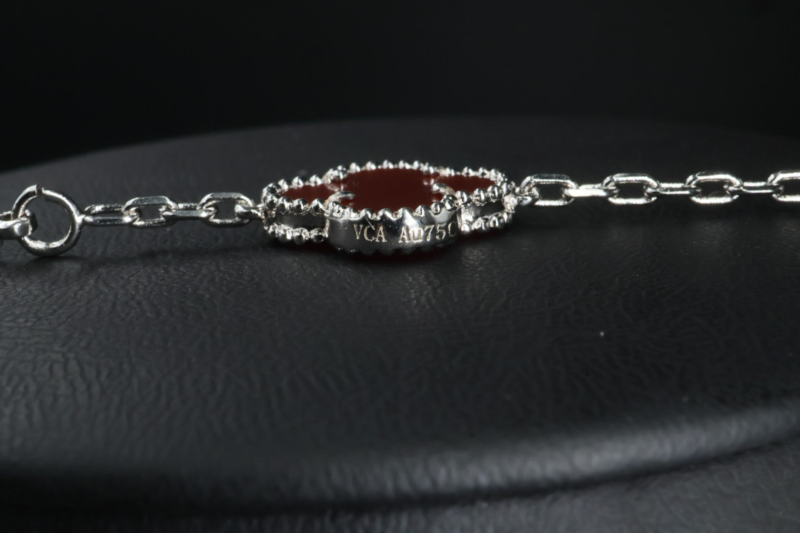 Collar VCA Alhambra 10 Motivos - Silver Cornalina Diamonds.